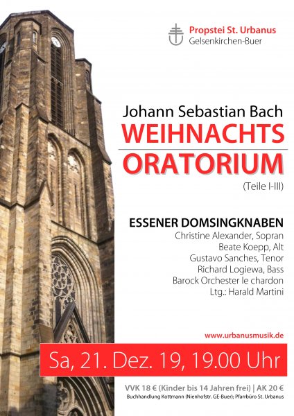 Konzertplakat Weihnachtsoratorium - Johann Sebastian Bach