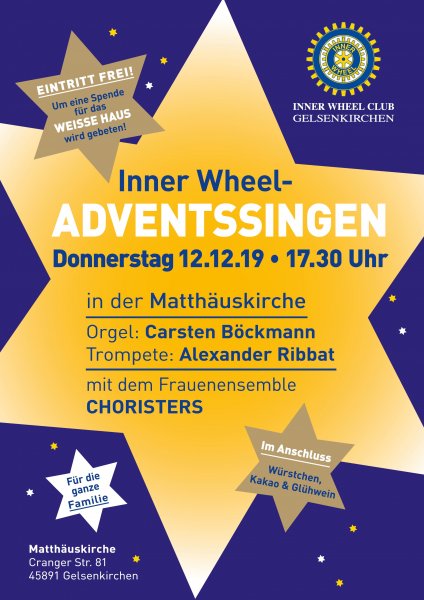 Plakat Inner Wheel - Adventssingen