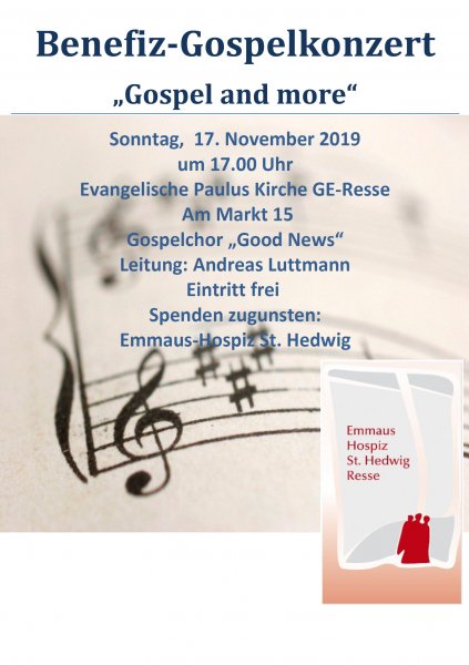 Konzertplakat Benefiz-Gospelkonzert
