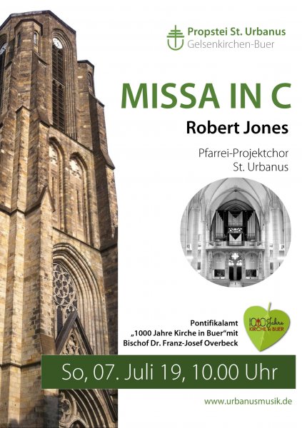 Konzertplakat Missa in C - Robert Jones