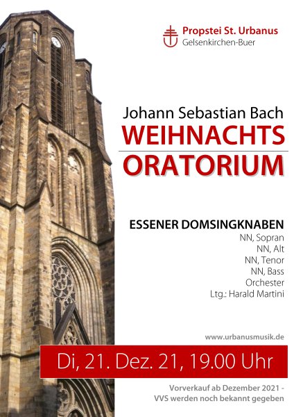 Konzertplakat Bach: Weihnachtsoratorium