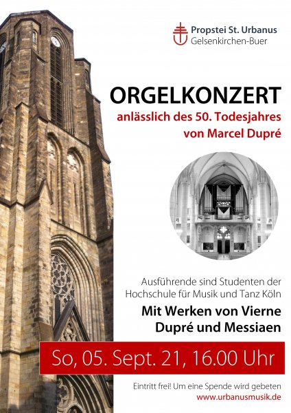 Konzertplakat Orgelkonzert