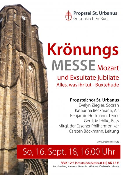 Konzertplakat Krönungsmesse