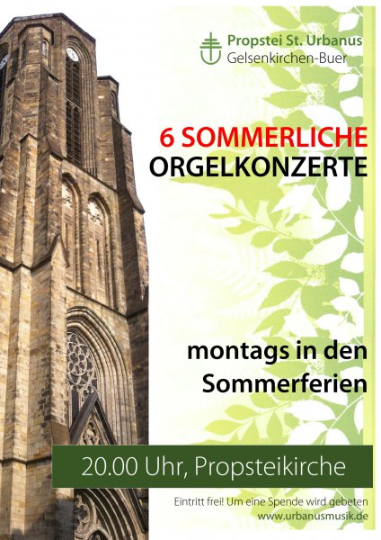 Plakat Sommerliche Orgelkonzerte