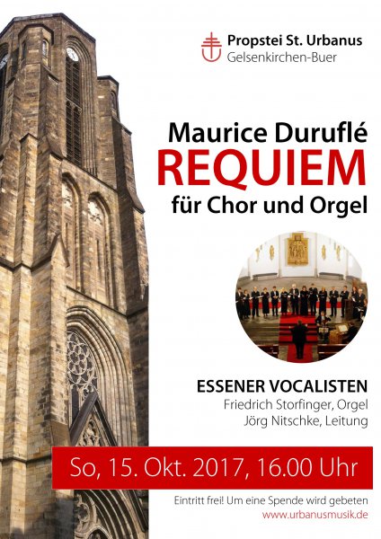 Konzertplakat Requiem - Maurice Duruflé