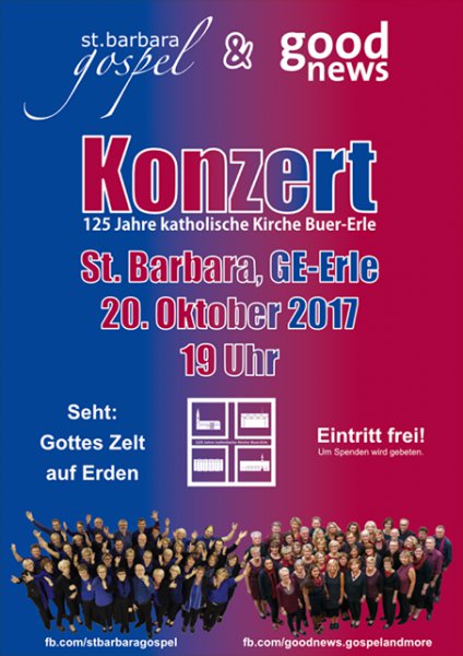 Plakat Konzert: 125 Jahre katholische Kirche Buer-Erle