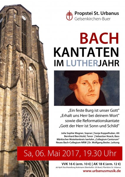 Plakat Bachkantaten im Lutherjahr