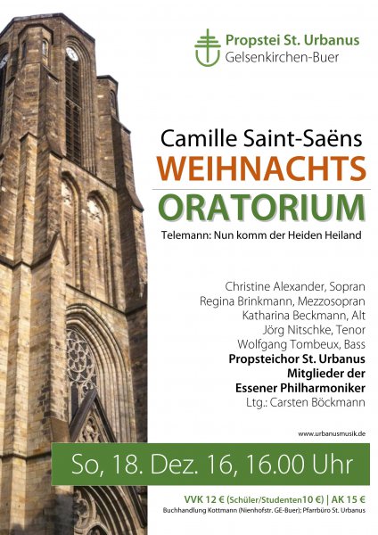 Plakat Weihnachtsoratorium - Camille Saint-Saens