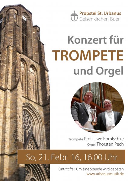 Plakat Konzert für Trompete und Orgel