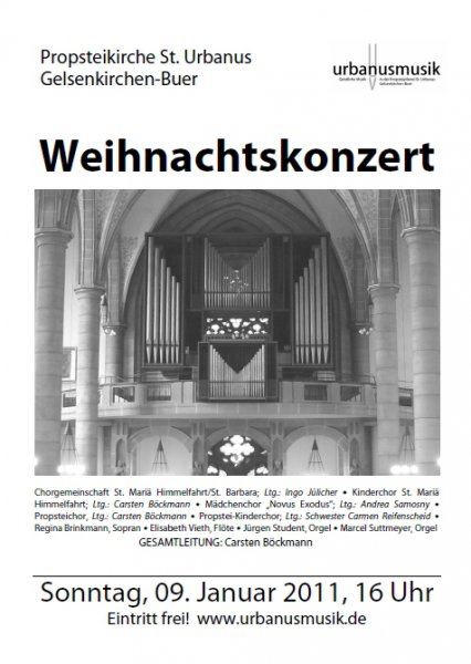 Plakat Weihnachtskonzert