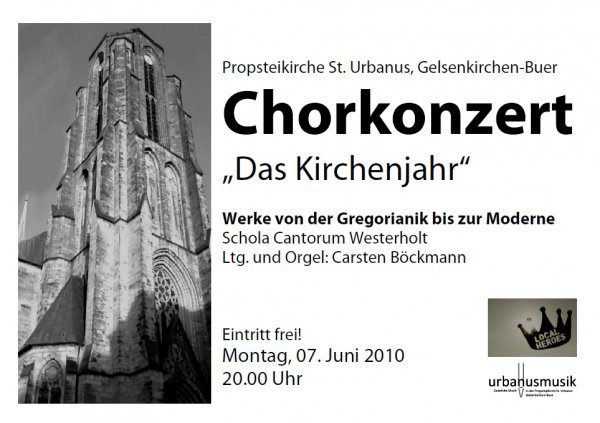 Konzertplakat Chorkonzert 