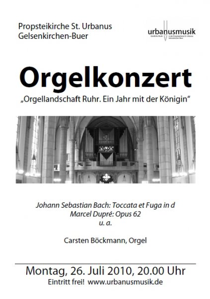 Konzertplakat Orgelkonzert