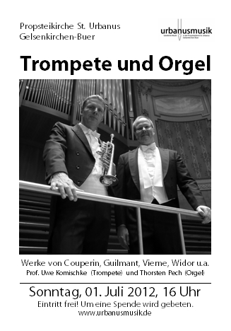 Konzertplakat Konzert für Trompete und Orgel