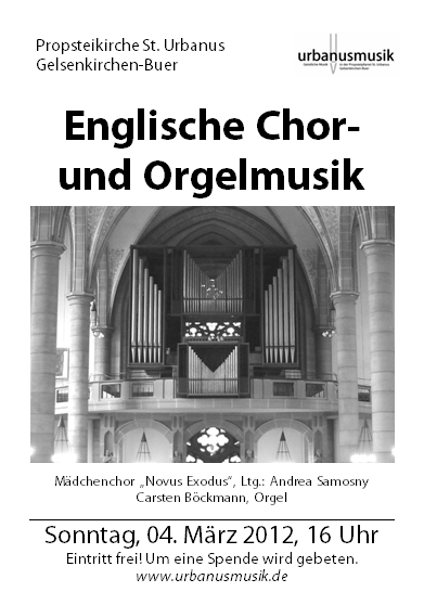 Plakat Englische Chor- und Orgelmusik