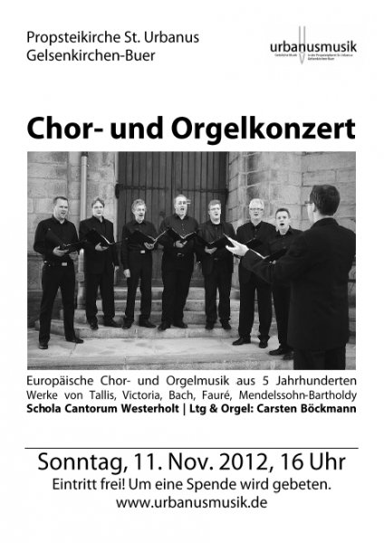 Konzertplakat Chor- und Orgelkonzert