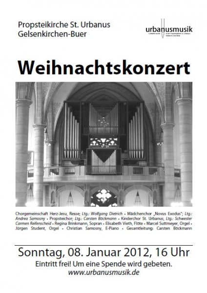 Plakat Traditionelles Weihnachtskonzert