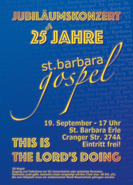 Konzertplakat Jubiläumskonzert
