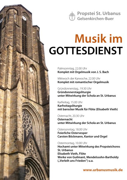Plakat Komplet mit Orgelmusik von J. S. Bach
