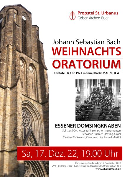 Konzertplakat Bach: Weihnachtsoratorium