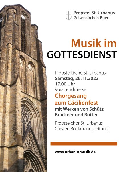 Plakat Chorgesang im Gottesdienst