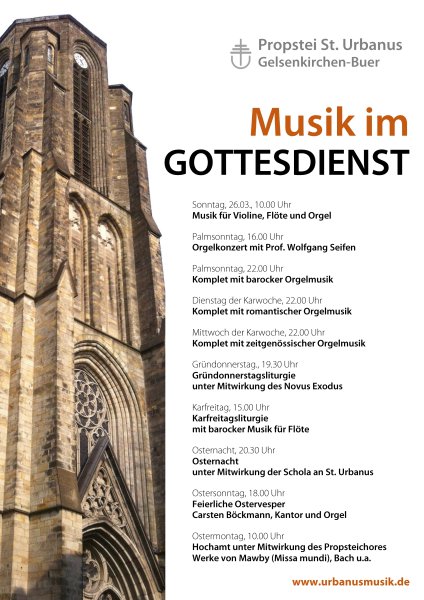 Konzertplakat Musik zu Ostern 2023