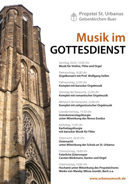 Plakat Musik zu Ostern 2023