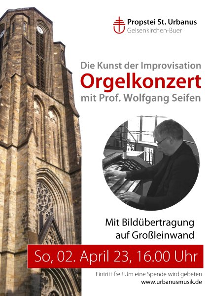 Plakat Orgelkonzert mit Prof. Wolfgang Seifen