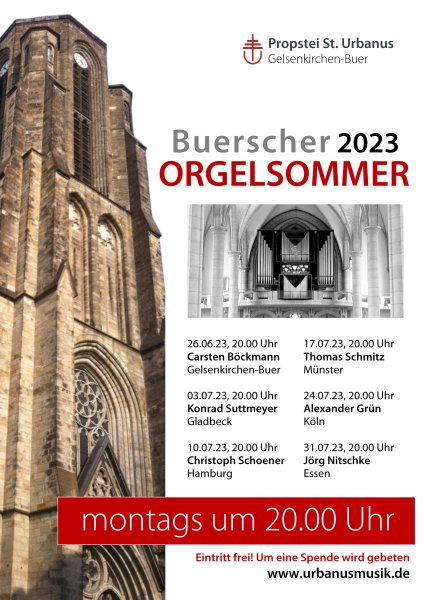 Konzertplakat Buerscher Orgelsommer