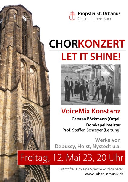 Konzertplakat Sonderkonzert mit Spitzenchor