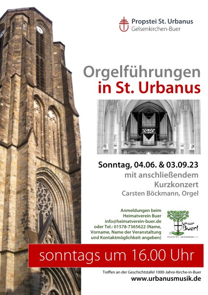 Plakat Orgelführung mit Kurzkonzert