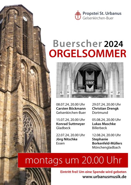 Konzertplakat Buerscher Orgelsommer