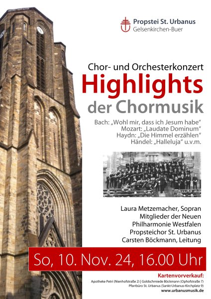 Plakat Chor- und Orchesterkonzert