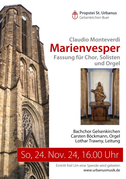 Konzertplakat Claudio Monteverdi: Marienvesper