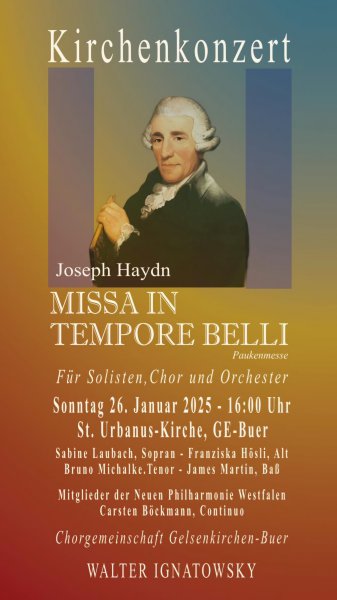 Konzertplakat Chor- und Orchesterkonzert