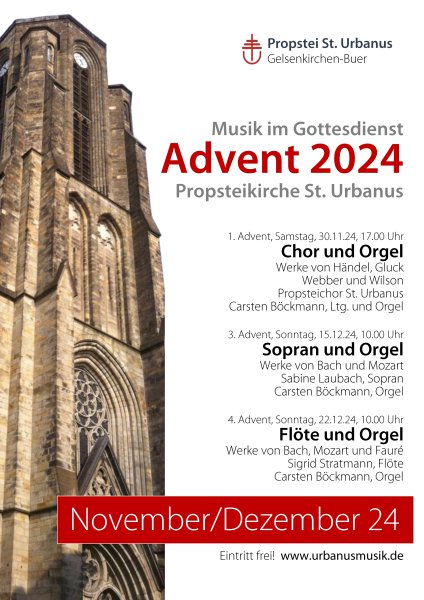 Konzertplakat Musik für Sopran und Orgel
