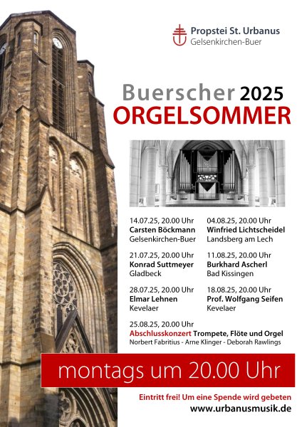 Konzertplakat Buerscher Orgelsommer