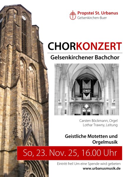 Konzertplakat Chor-und Orgelkonzert