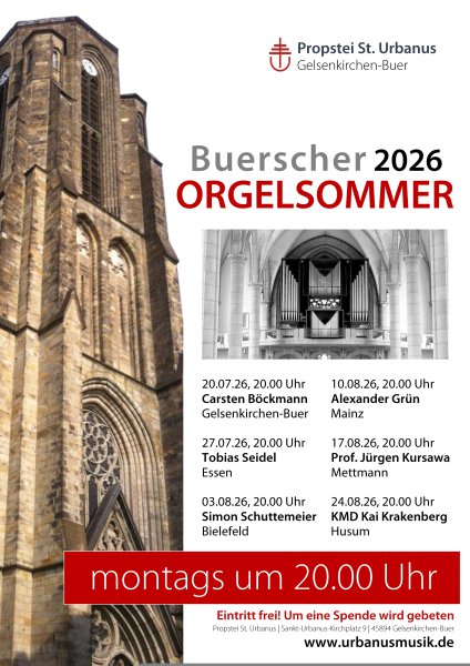 Konzertplakat Buerscher Orgelsommer 2026
