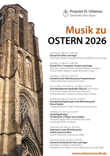 Konzertplakat Ostern 2026